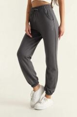 Kadın OYS Model Jogger Paçası Lastikli Eşofman Modal Kumaş Füme Eşofman