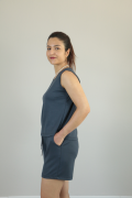 Sıfır Kol Yazlık Modal Kumaş Şortlu İkili Takım füme - 2XL