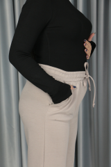 Kadın Önden Bağlamalı Modal Kumaş Yumuşacık Dokulu Body ve Alt Üst 3lü Takım