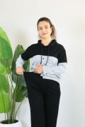 Gömlek Garnili Kapişonlu Modal Alt Üst Takım S - siyah