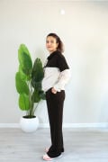 Gömlek Garnili Kapişonlu Modal Alt Üst Takım XL - acı kahve