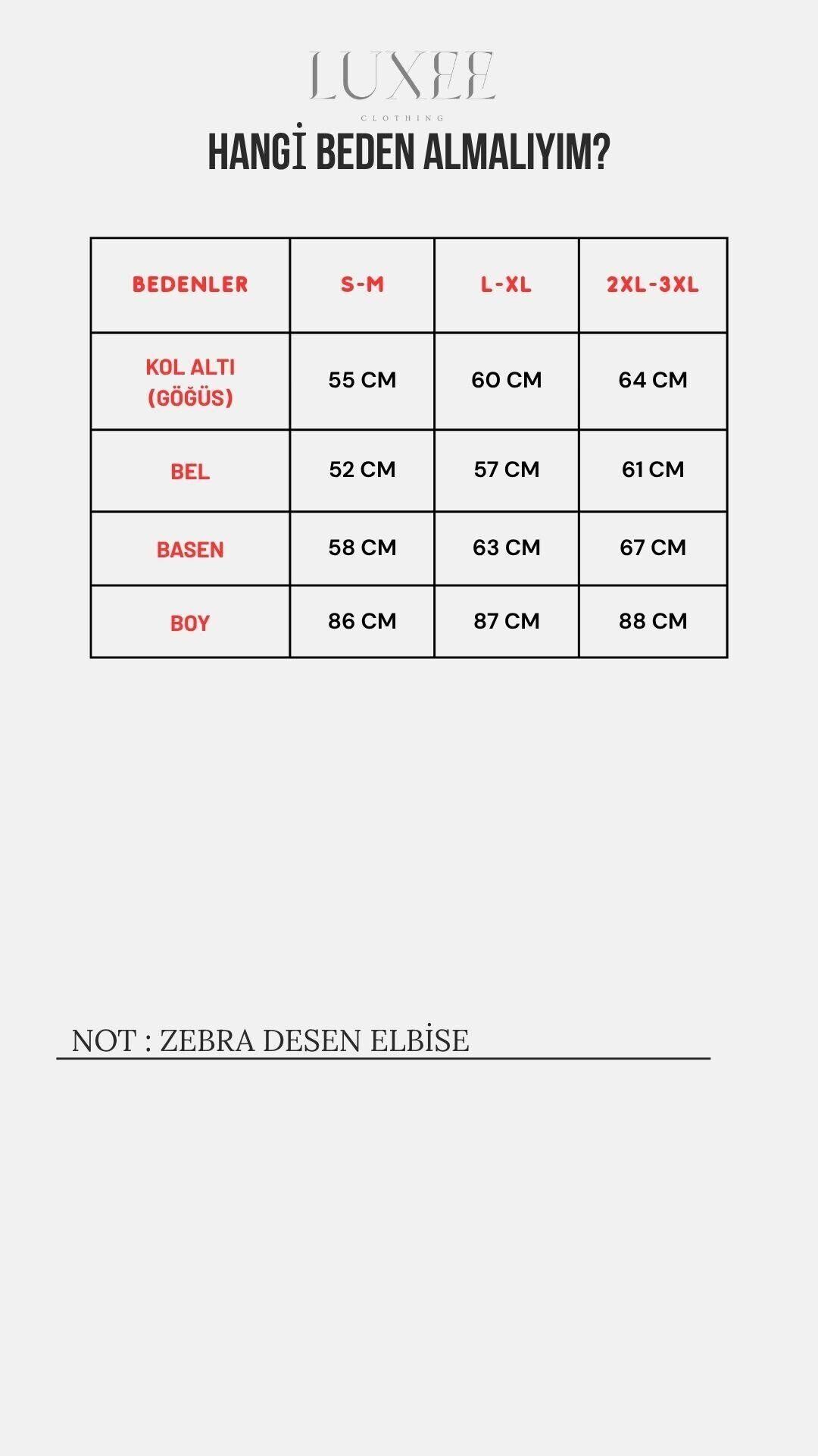 Kadın Yarasa Kol Zebra Desenli V Yaka Siyah Elbise L-XL