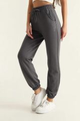 Kadın OYS Model Jogger Paçası Lastikli Eşofman Modal Kumaş Füme Eşofman S