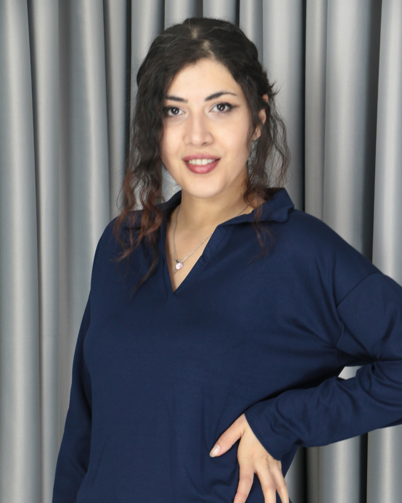 Modal dökümlü yumuşak dokulu polo yaka standart takım XL - lacivert