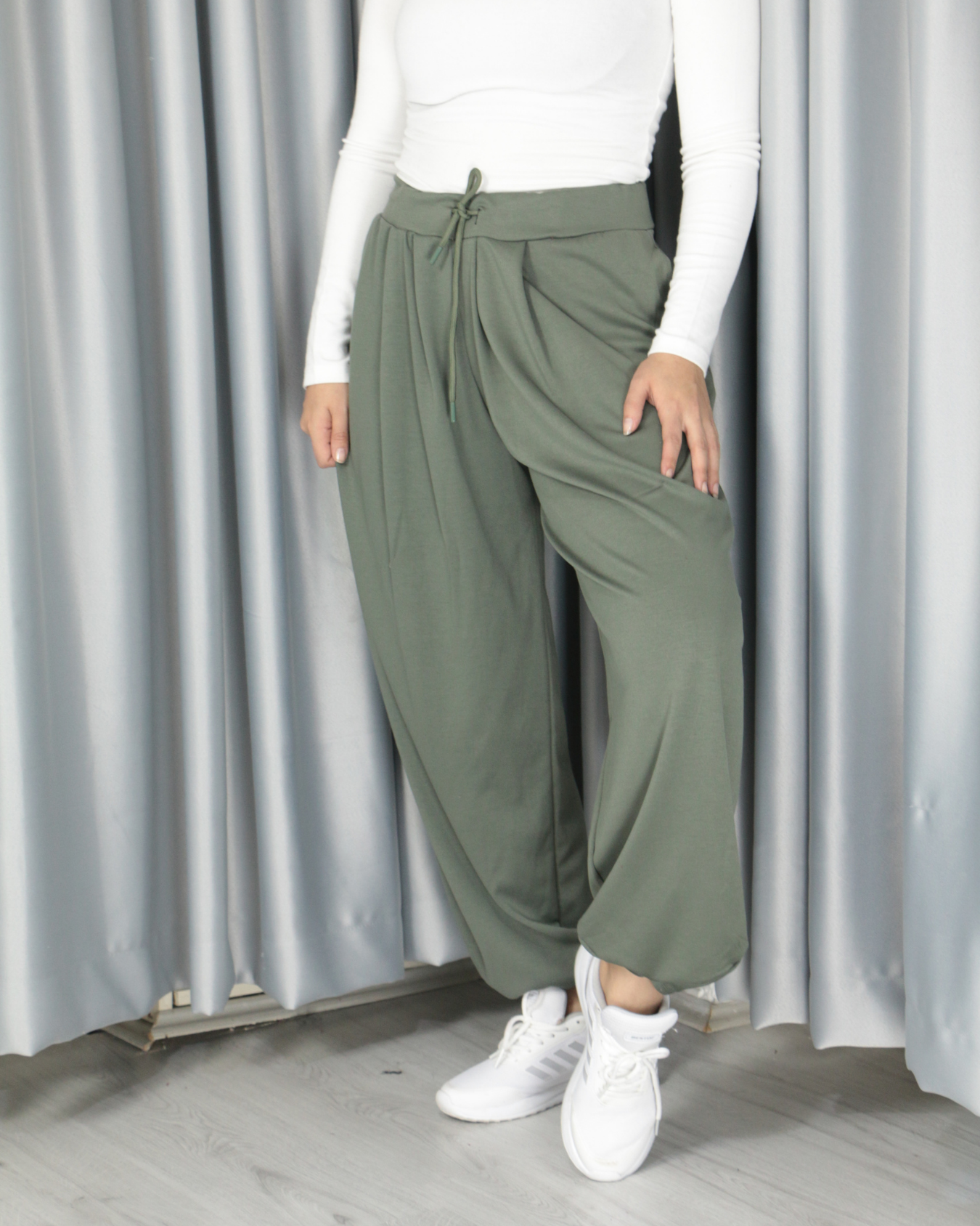 Kadın Modal Kumaş Efsane Siyah Şalvar S - haki