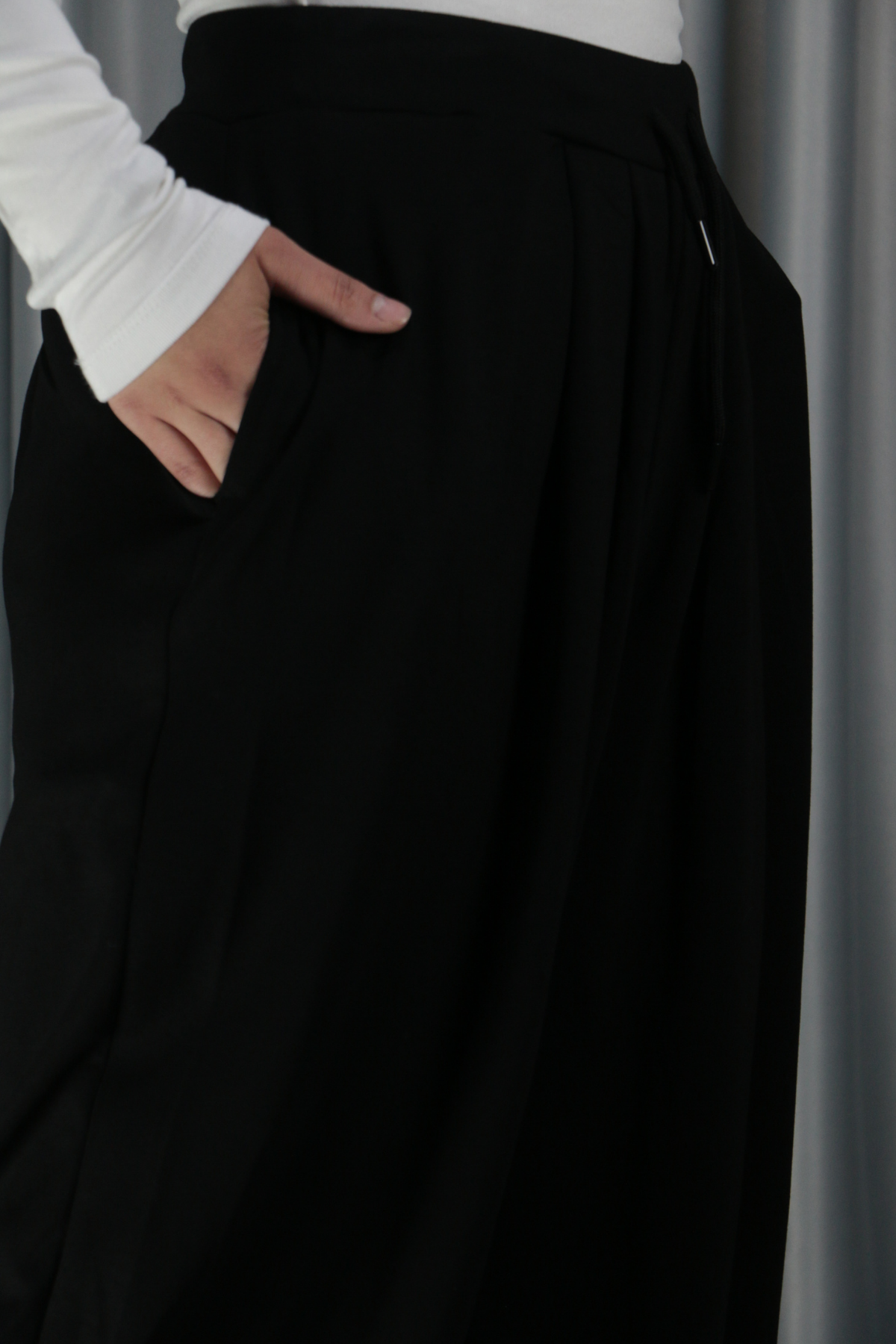 Kadın Modal Kumaş Efsane Siyah Şalvar S - siyah