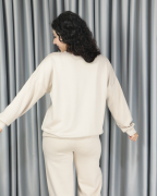 Yumuşak Dokulu Modal Kumaş Pantolonu Çımalı Alt Üst Takım L - bej