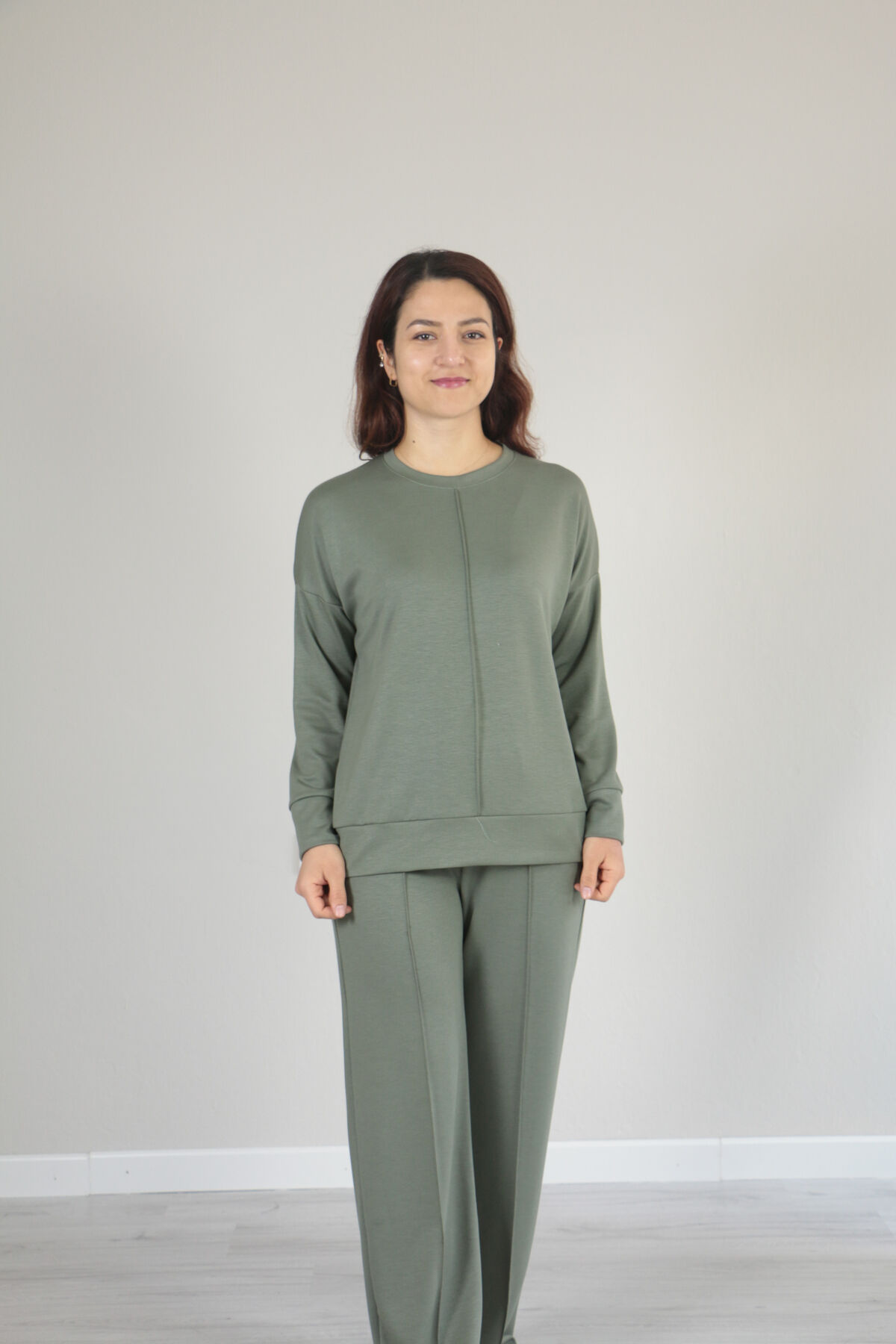 Çıma Detay Basic Modal Alt Üst Takım XL - haki