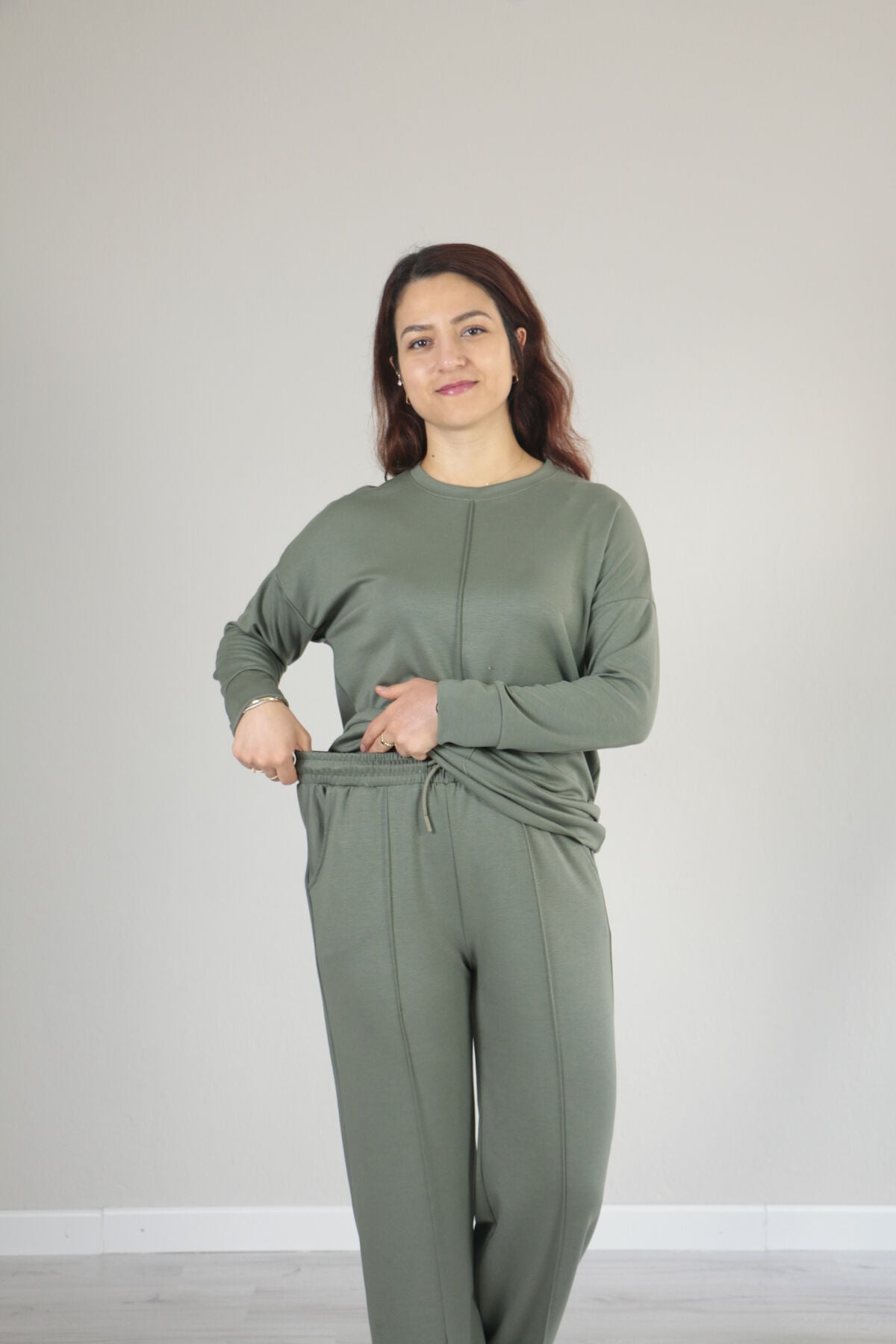 Çıma Detay Basic Modal Alt Üst Takım S - haki