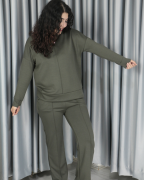 Yumuşak Dokulu Modal Kumaş Alt Üst Çıma Detay Alt Üst Takım S - haki