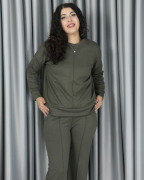 Yumuşak Dokulu Modal Kumaş Alt Üst Çıma Detay Alt Üst Takım S - haki