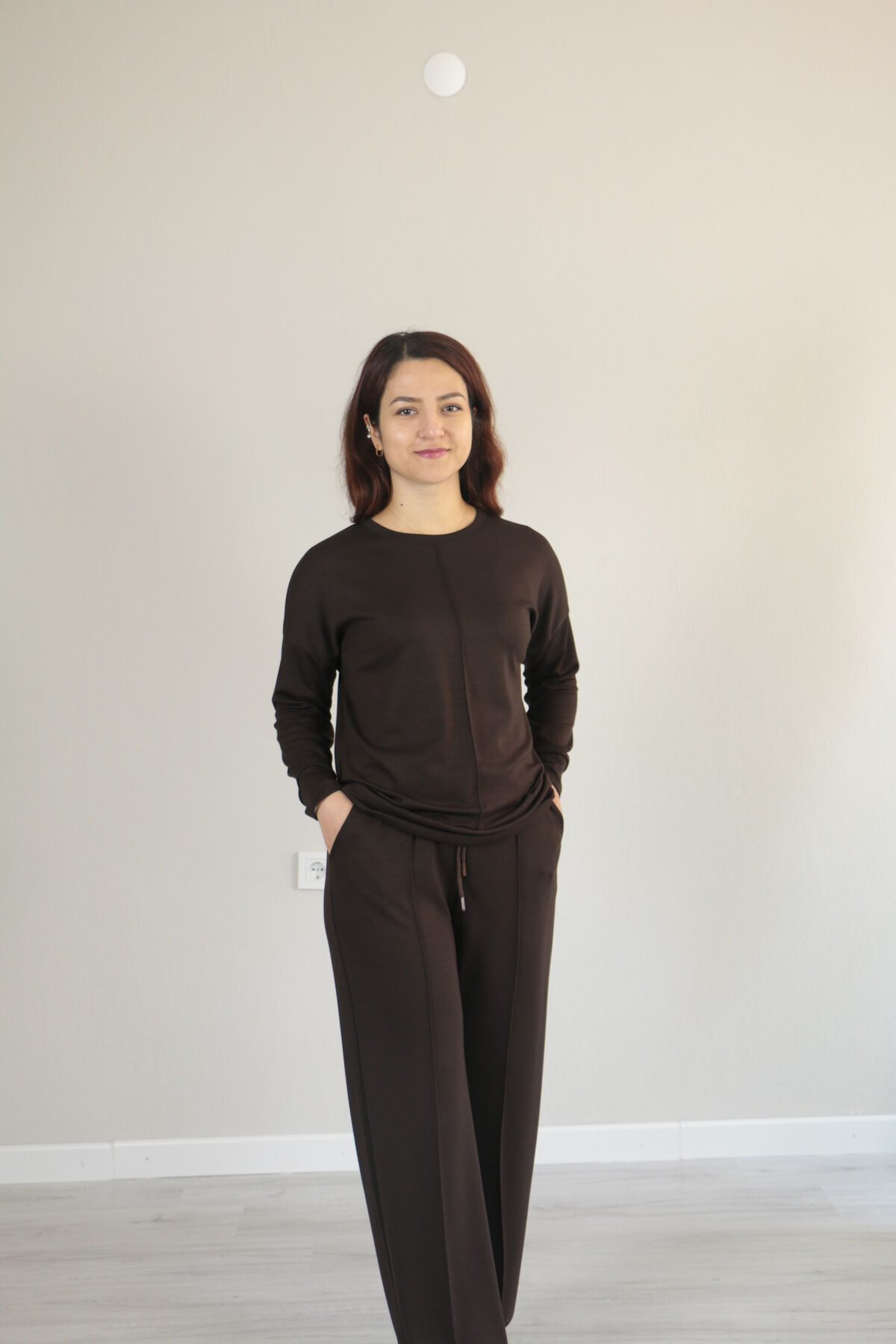 Çıma Detay Basic Modal Alt Üst Takım XL - acı kahve