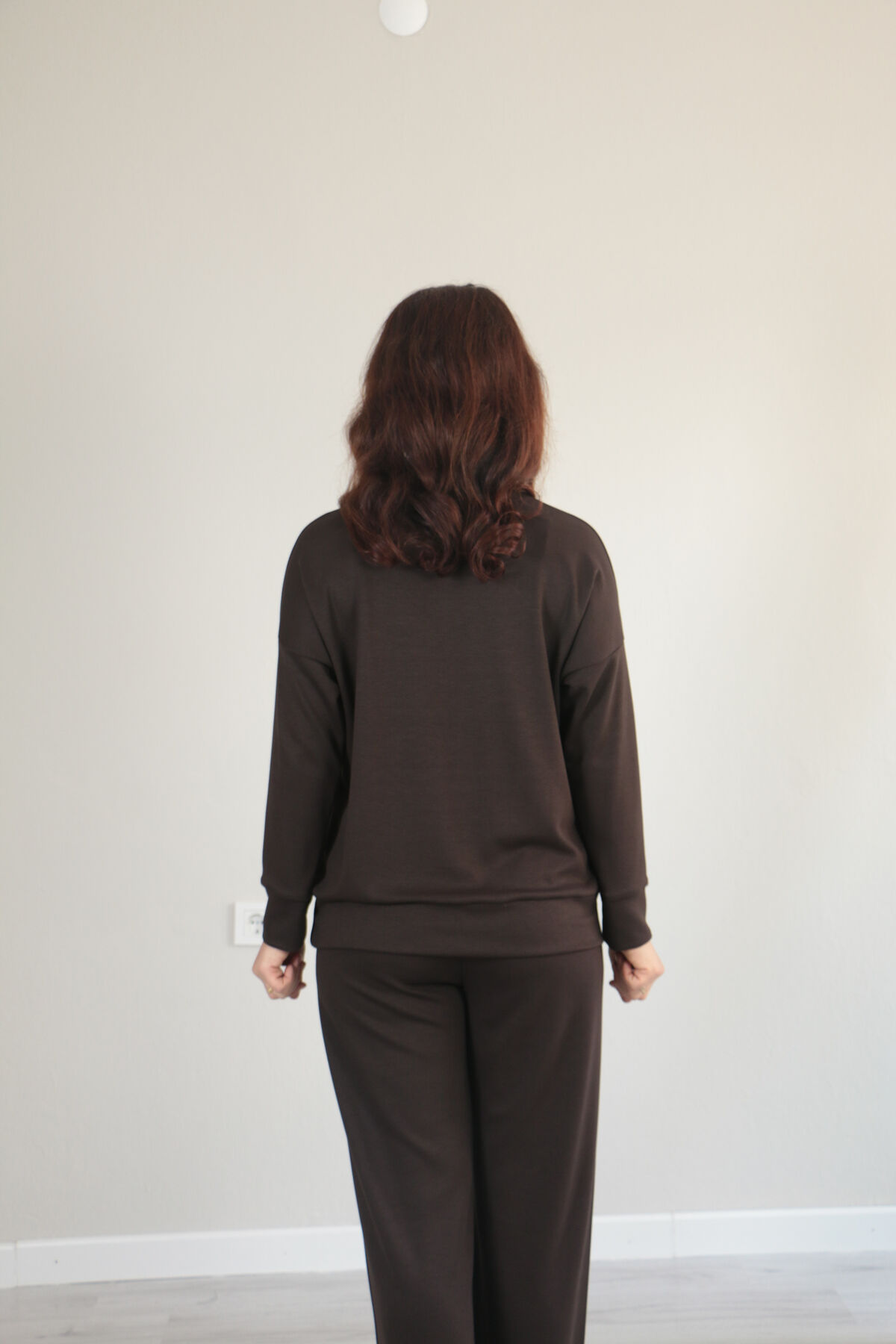 Çıma Detay Basic Modal Alt Üst Takım XL - acı kahve