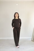 Çıma Detay Basic Modal Alt Üst Takım L - acı kahve