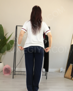 Modal Kumaş Şerit Detay Premium Kalite Alt Üst Kadın Takım S - lacivert