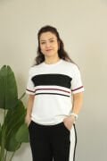 Modal Kumaş Şerit Detay Premium Kalite Alt Üst Kadın Takım XL - siyah