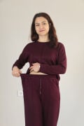 Çıma Detay Basic Modal Alt Üst Takım XL - bordo