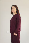 Çıma Detay Basic Modal Alt Üst Takım L - bordo