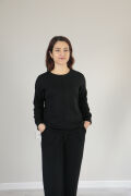 Çıma Detay Basic Modal Alt Üst Takım L - siyah