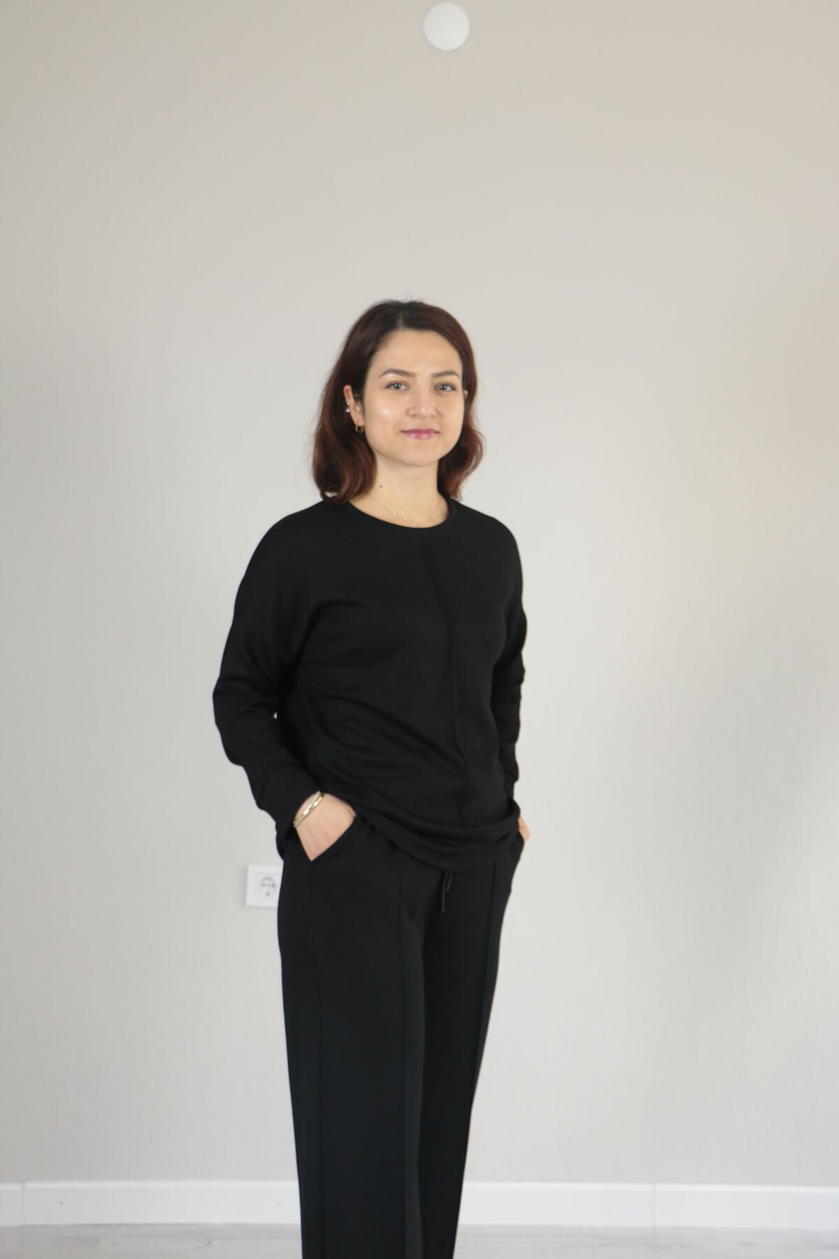 Çıma Detay Basic Modal Alt Üst Takım L - siyah