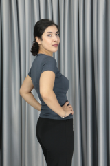 Modal Kumaş Full Licra Yazlık Body T-Shirt antrasit - L