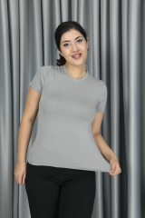 Modal Kumaş Full Licra Yazlık Body T-Shirt gri - XL