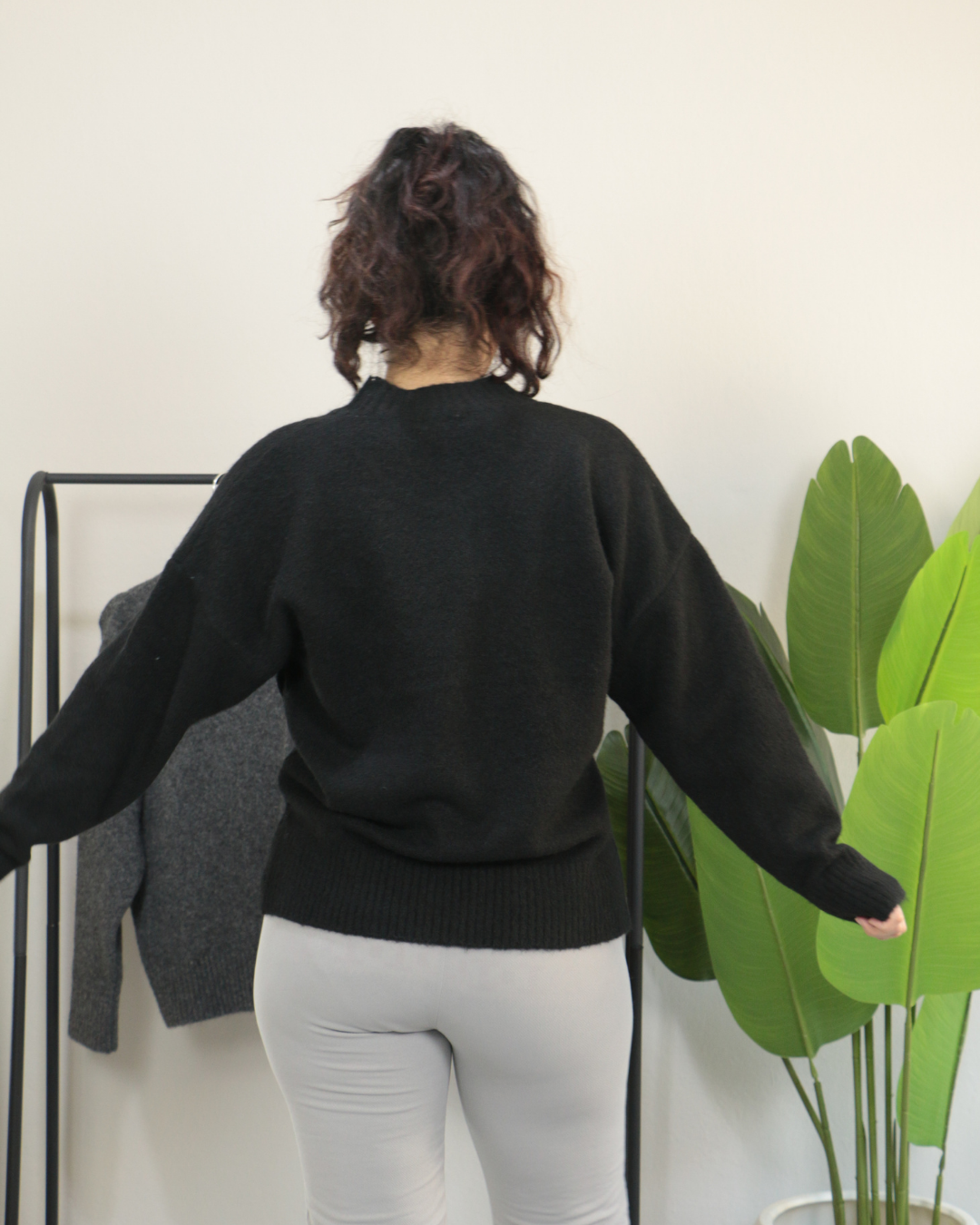 Premium Bisiklet Yaka Yumuşak Dokulu Triko Standart - siyah
