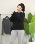 Premium Bisiklet Yaka Yumuşak Dokulu Triko Standart - siyah