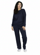 Yumuşak Dokulu Modal Kumaş Alt Üst Çıma Detay Alt Üst Takım M - lacivert