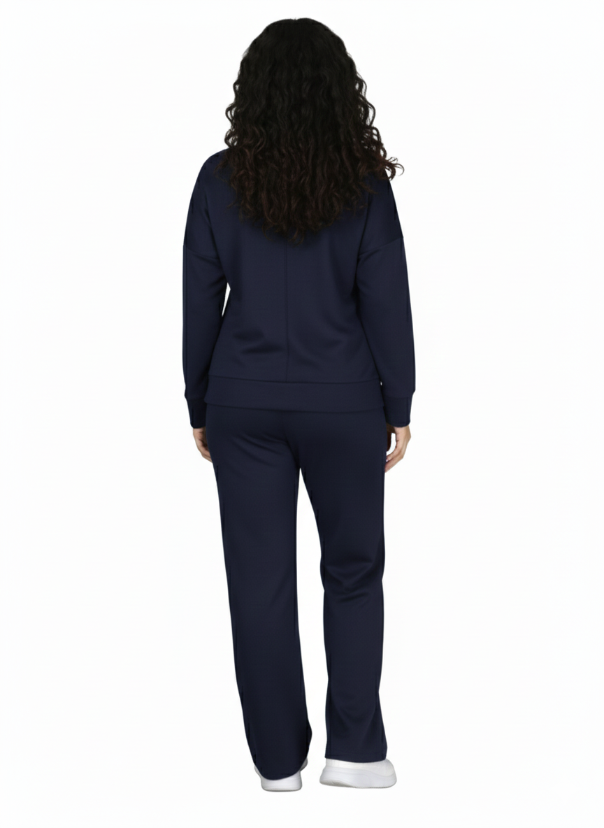 Yumuşak Dokulu Modal Kumaş Alt Üst Çıma Detay Alt Üst Takım M - lacivert