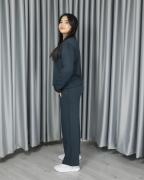 Yumuşak Dokulu Modal Kumaş Pantolonu Çımalı Alt Üst Takım S - füme