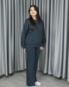 Yumuşak Dokulu Modal Kumaş Pantolonu Çımalı Alt Üst Takım S - füme