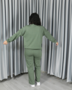 Yumuşak Dokulu Modal Kumaş Pantolonu Çımalı Alt Üst Takım M - haki