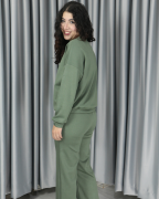 Yumuşak Dokulu Modal Kumaş Pantolonu Çımalı Alt Üst Takım M - haki