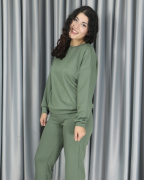 Yumuşak Dokulu Modal Kumaş Pantolonu Çımalı Alt Üst Takım S - haki