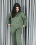 Yumuşak Dokulu Modal Kumaş Pantolonu Çımalı Alt Üst Takım S - haki