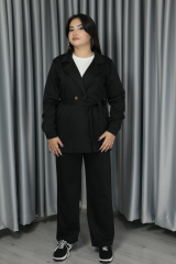 Premium Modal Kumaş Yumuşacık Dokulu Alt Üst Takım 38 - siyah