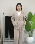 Premium Modal Kumaş Yumuşacık Dokulu Alt Üst Takım 42 - bej