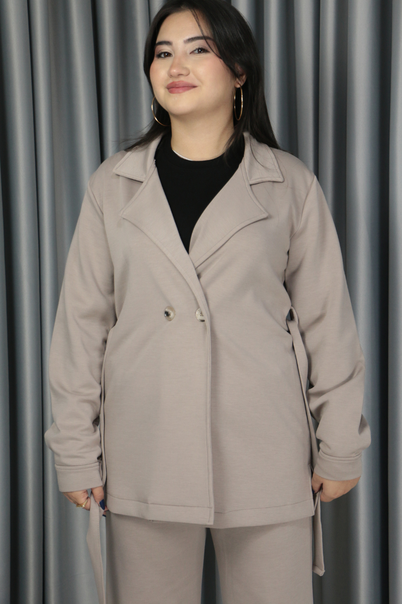 Premium Modal Kumaş Yumuşacık Dokulu Alt Üst Takım 38 - bej