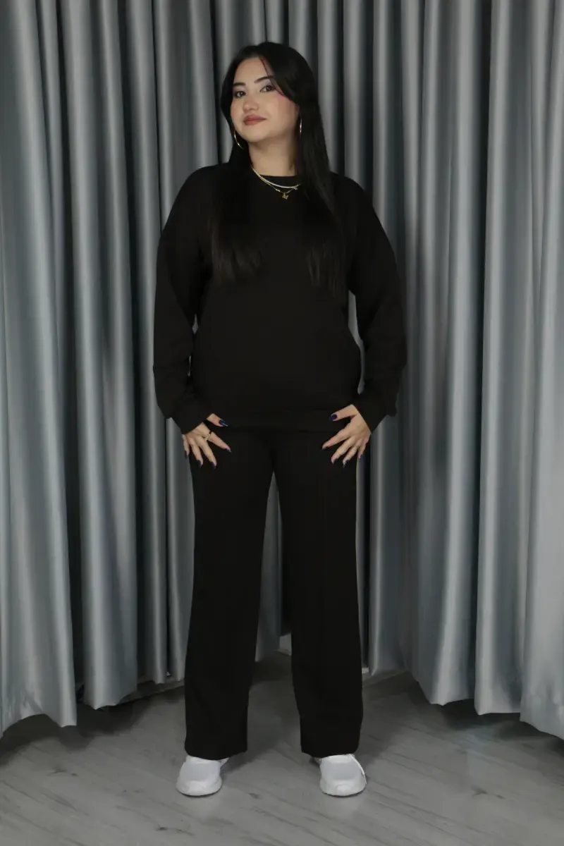 Modal Kumaş Pantolonu Çımalı Alt Üst Standart Takım Standart - acı kahve