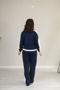 Yarım Fermuarlı Bel Büzgülü Modal Alt Üst Takım XL - lacivert