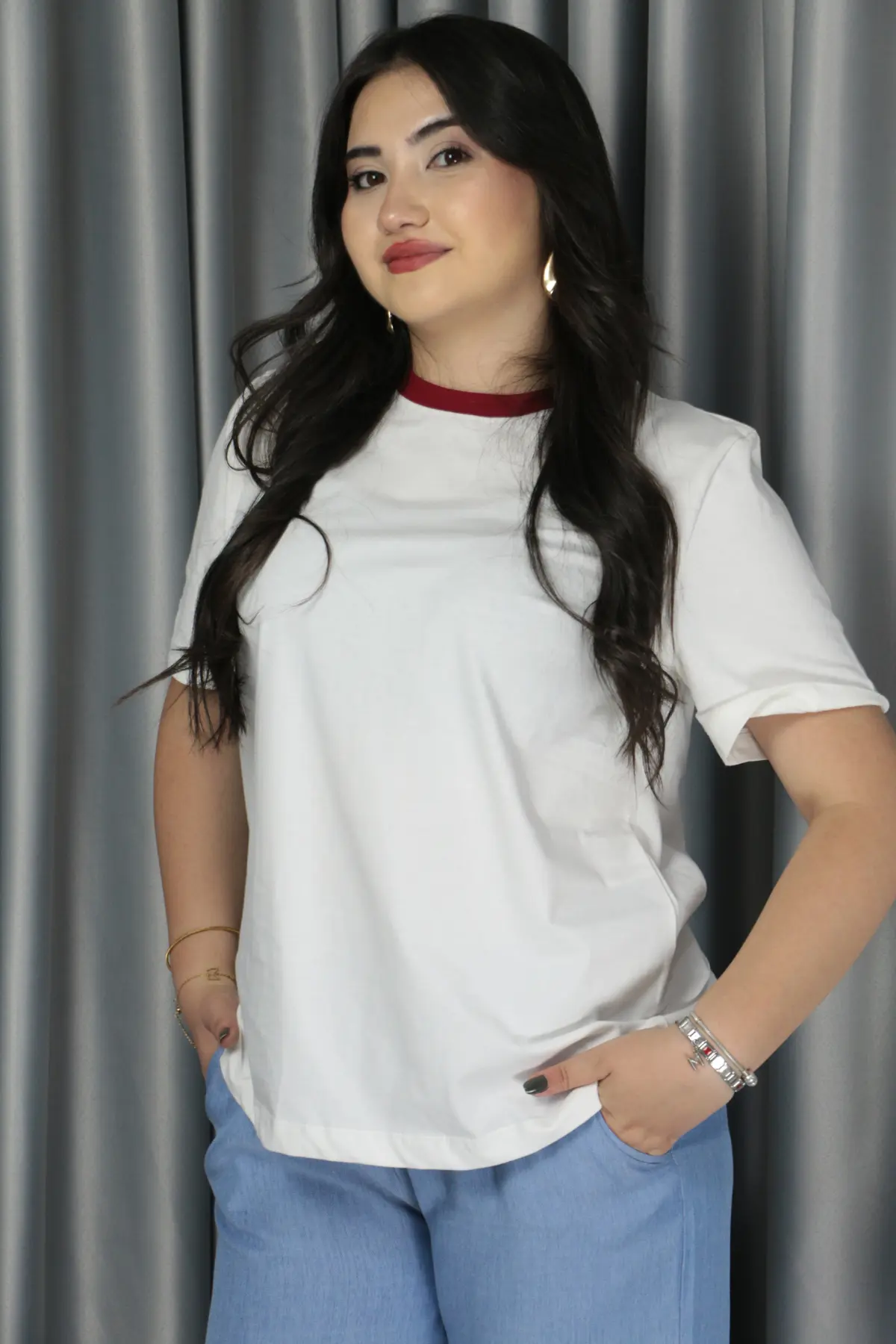 Premium Seri Tshirt M - beyaz