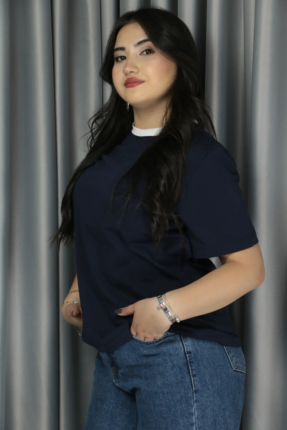 Premium Seri Tshirt L - lacivert
