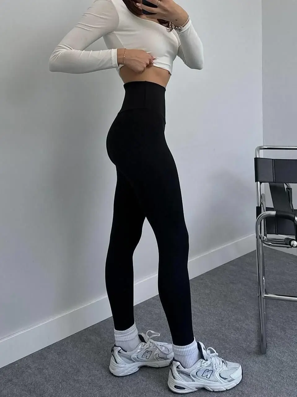 Kadın Yüksek Bel Siyah Toparlayıcı Tayt M - siyah