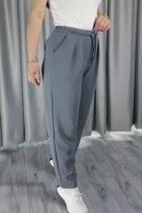 Kadın Modal Krep Kumaş Havuç Pantolon M - füme